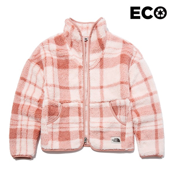 노스페이스_걸즈캠프시어가디건 LIGHT PINK