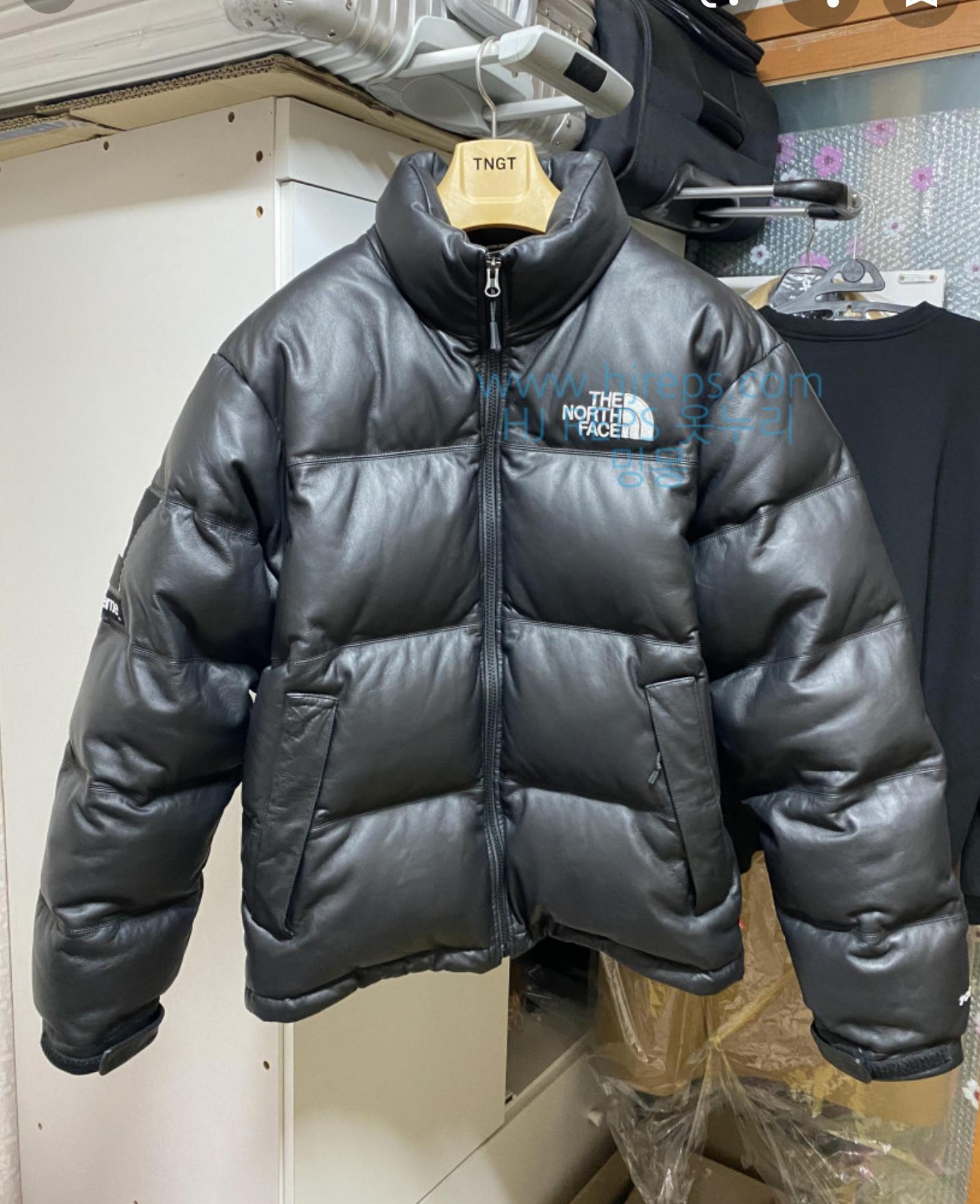 노스페이스_레더눕시다운자켓 블랙
