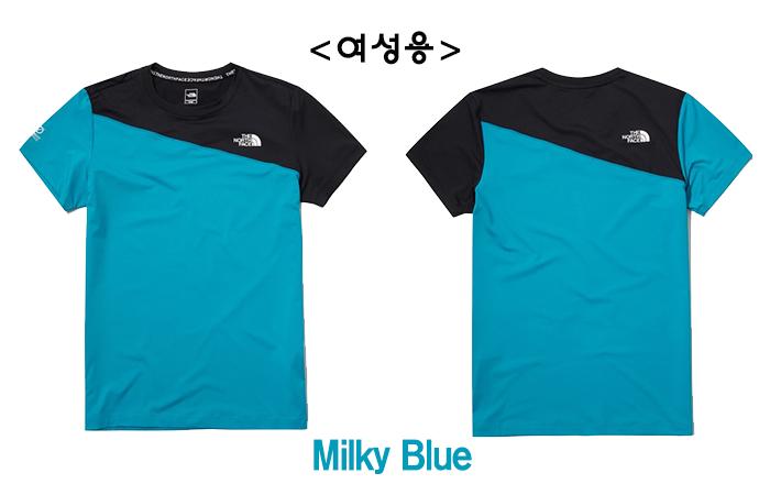 노스페이스_마이너스테크반팔라운드티 milkyblue