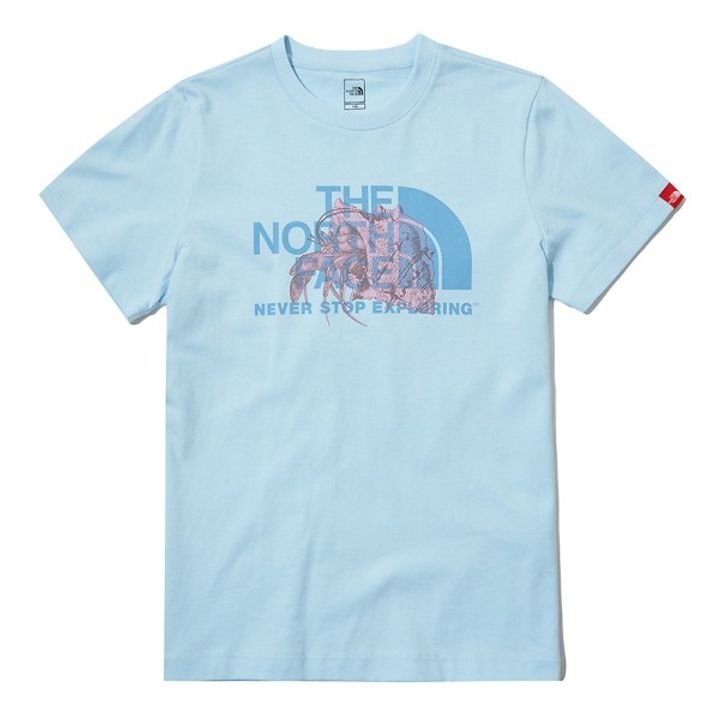 노스페이스_키즈그린버디아쿠아반팔라운드티 POWDER BLUE