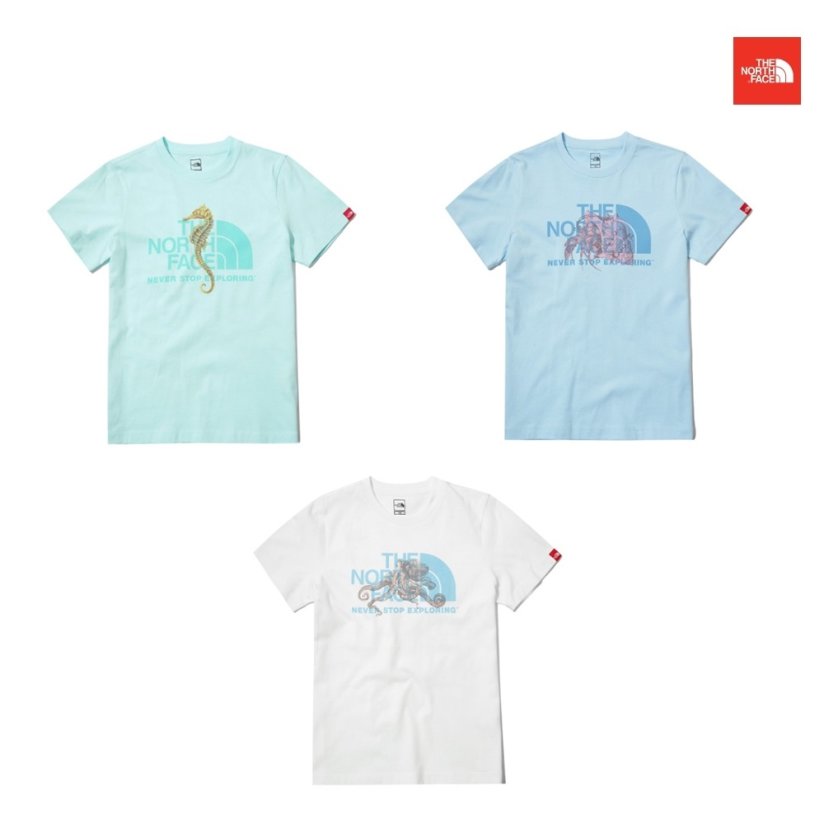 노스페이스_키즈그린버디아쿠아반팔라운드티 POWDER BLUE thumbnail