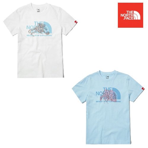 노스페이스_키즈그린버디아쿠아반팔라운드티 POWDER BLUE
