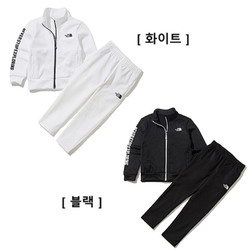 노스페이스_키즈베이직웜트레이닝세트 WHITE