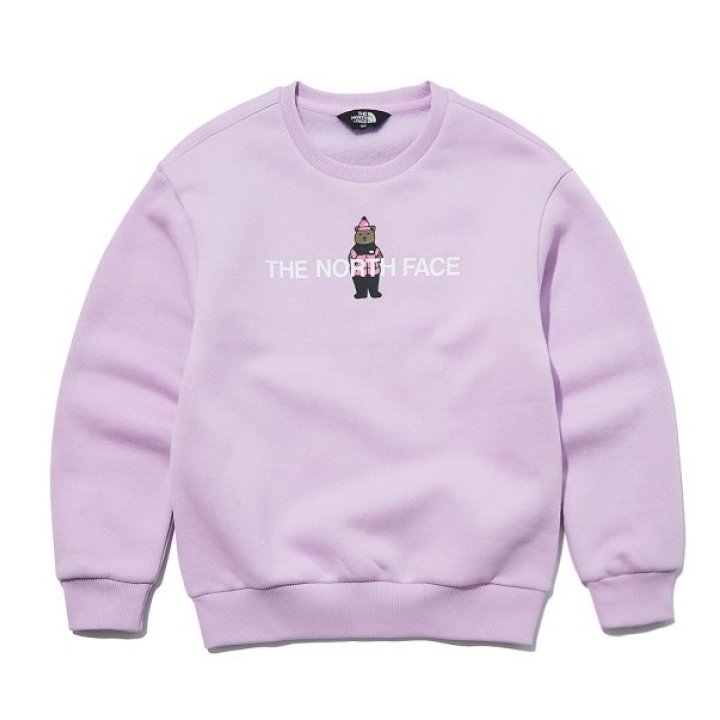 노스페이스_키즈브러시드오소그래픽스웻셔츠 LILAC