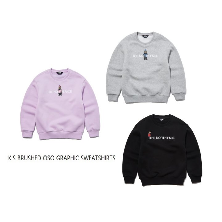 노스페이스_키즈브러시드오소그래픽스웻셔츠 LILAC