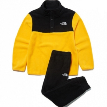 노스페이스_키즈에코플리스스냅라운드티세트 VIVID YELLOW thumbnail