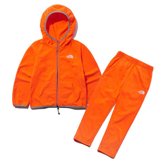 노스페이스_키즈집업후디세트 ORANGE