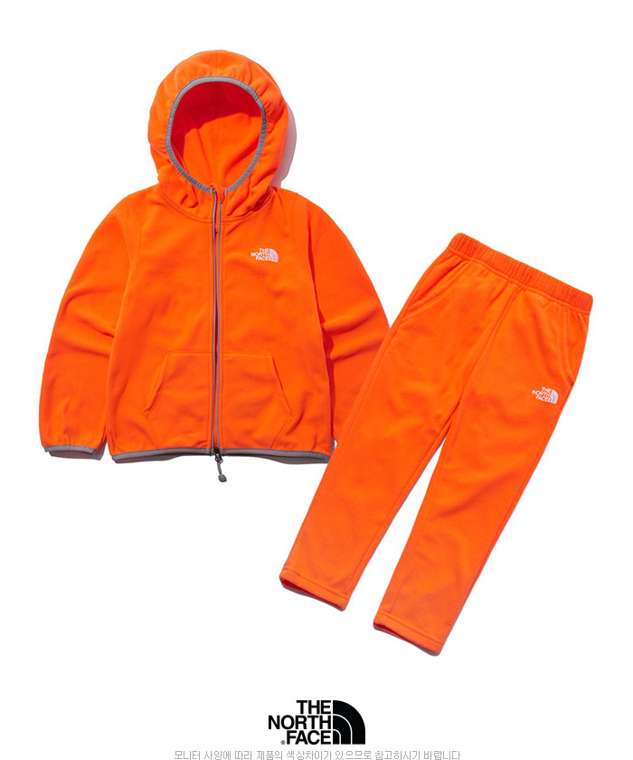 노스페이스_키즈집업후디세트 SUN ORANGE