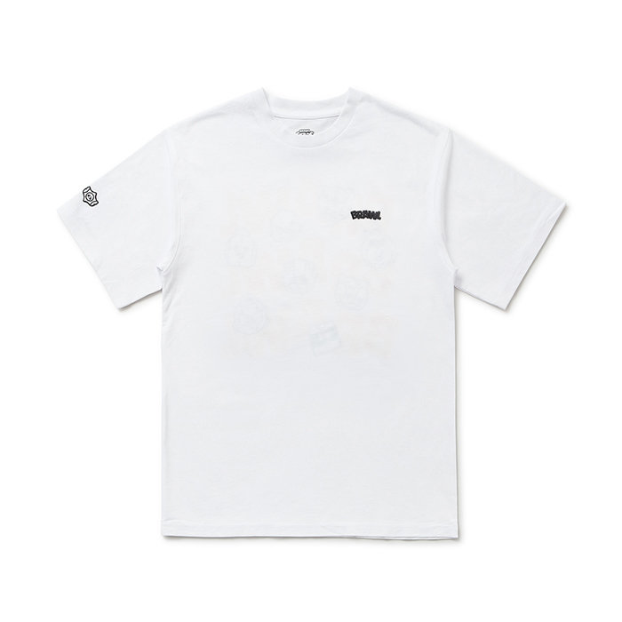 라인프렌즈_브롤스타즈 레터링 화이트 반팔 티셔츠 (S-XL)