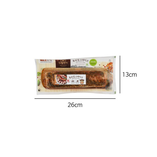 CJ_The더건강한 통삼겹스테이크 갈릭&바질 300g