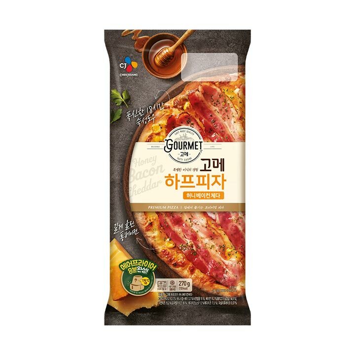 CJ_고메 하프피자 허니베이컨체다