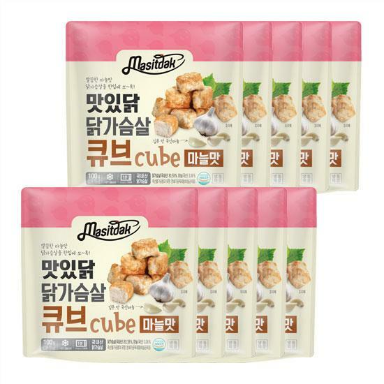 CJ_닭가슴살 큐브 갈릭맛