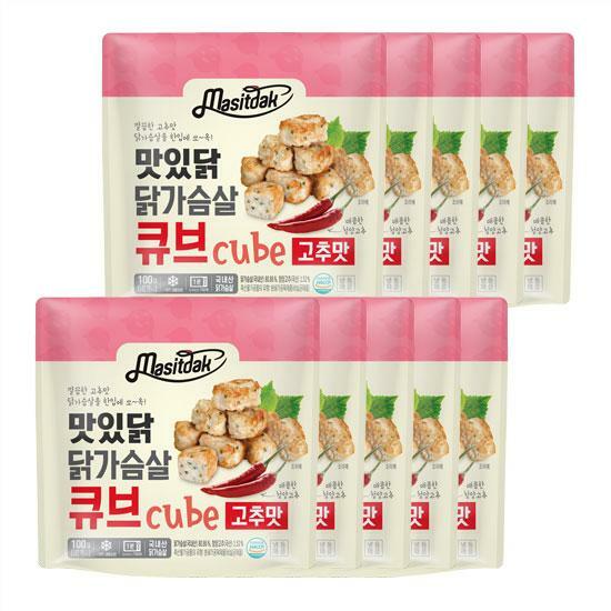 CJ_닭가슴살 큐브 고추맛