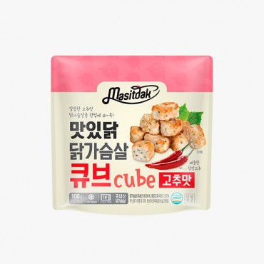 CJ_닭가슴살 큐브 고추맛