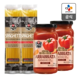 CJ_백설 아라비아따 토마토파스타 소스+백설 스파게티면 thumbnail