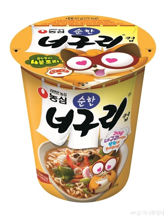 농심_순한너구리 컵