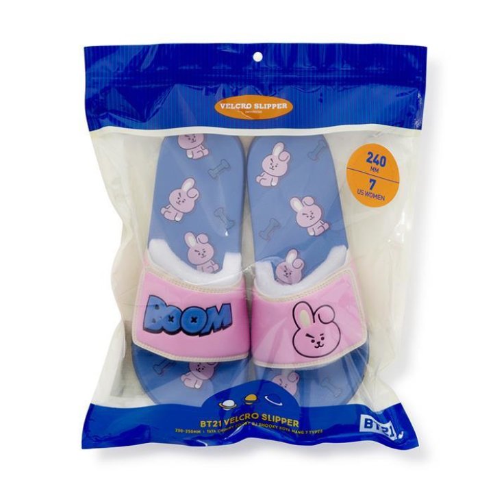 라인프렌즈_BT21 COOKY 벨크로 슬리퍼