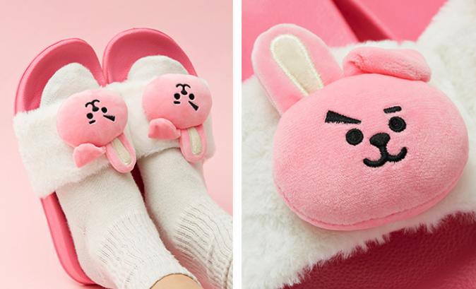 라인프렌즈_BT21 COOKY 인형 슬리퍼