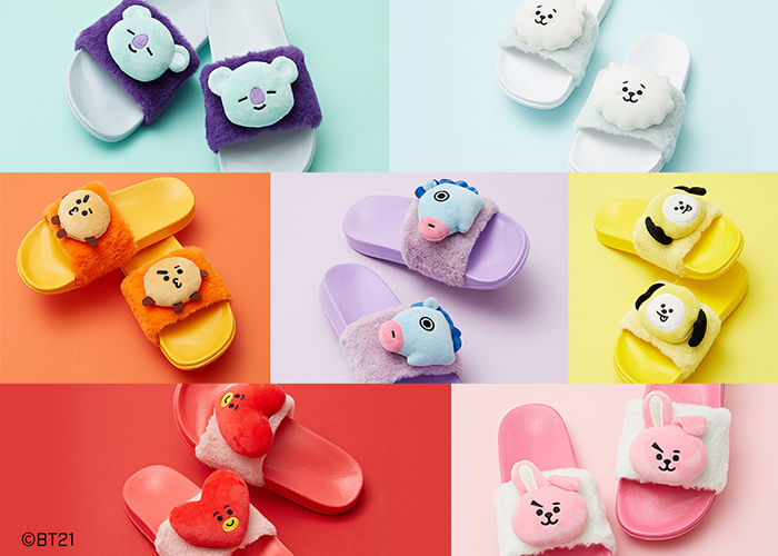 라인프렌즈_BT21 COOKY 인형 슬리퍼