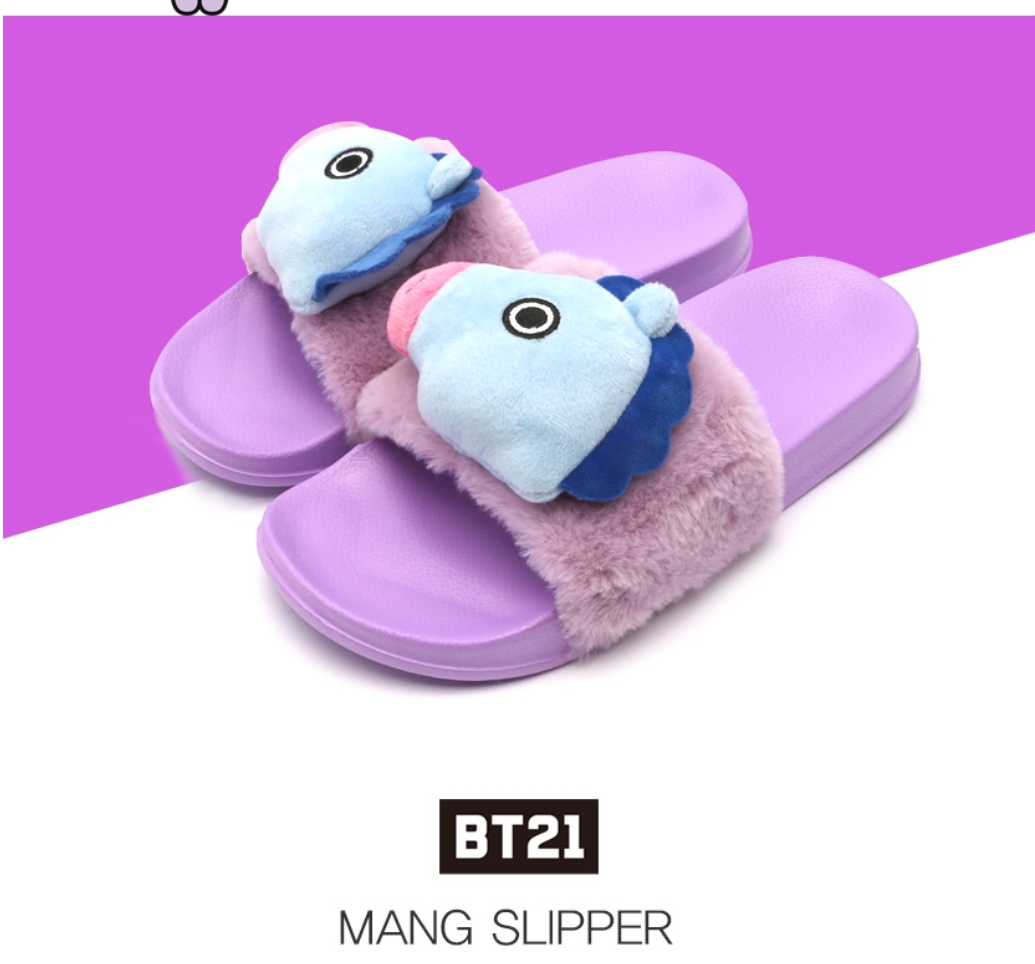 라인프렌즈_BT21 MANG 인형 슬리퍼