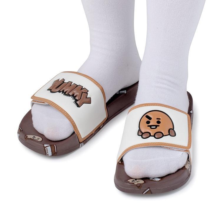 라인프렌즈_BT21 SHOOKY 벨크로 슬리퍼