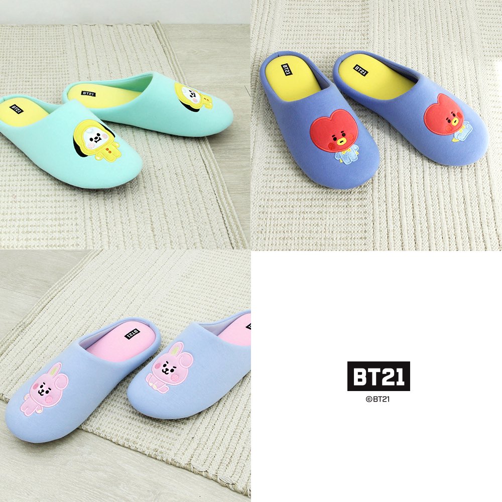 라인프렌즈_BT21 TATA BABY 자수 슬리퍼