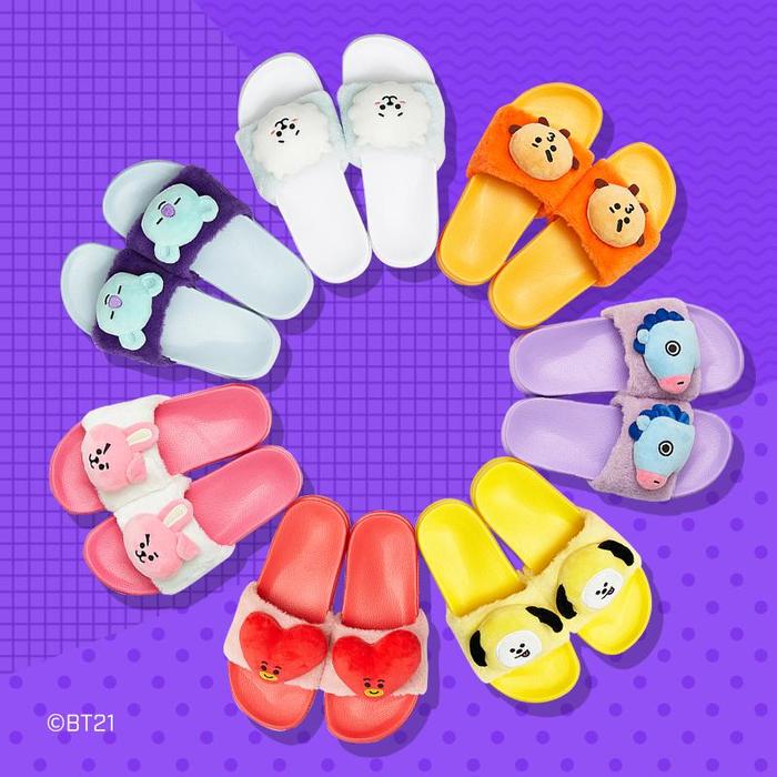 라인프렌즈_BT21 TATA 인형 슬리퍼 thumbnail