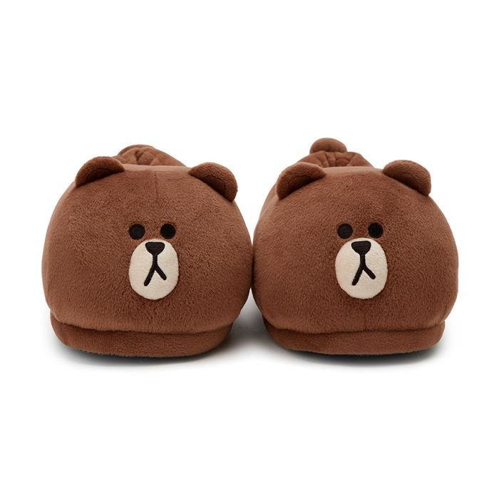 라인프렌즈_브라운 인형 슬리퍼