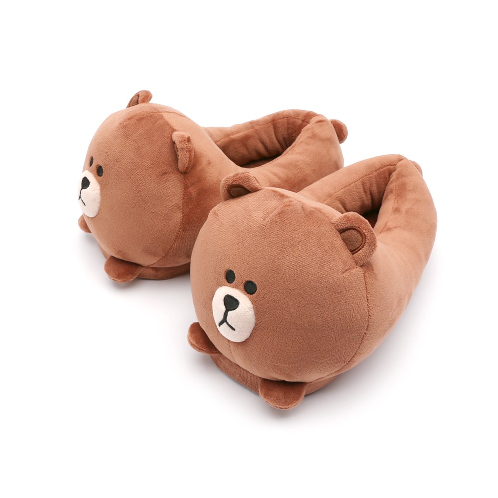 라인프렌즈_브라운 인형 슬리퍼