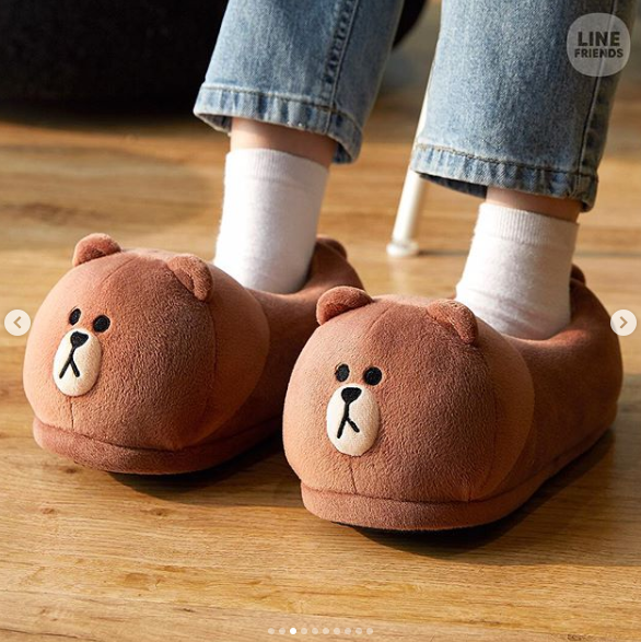 라인프렌즈_브라운 인형 슬리퍼 thumbnail