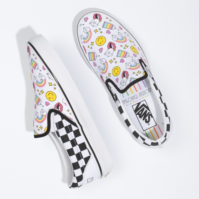 반스_Vans X Flour Shop 아이콘 체커보드 Slip-On 슬립온