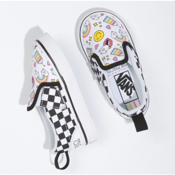 반스_키즈 Vans X Flour Shop 아이콘 체커보드 Slip-On 슬립온