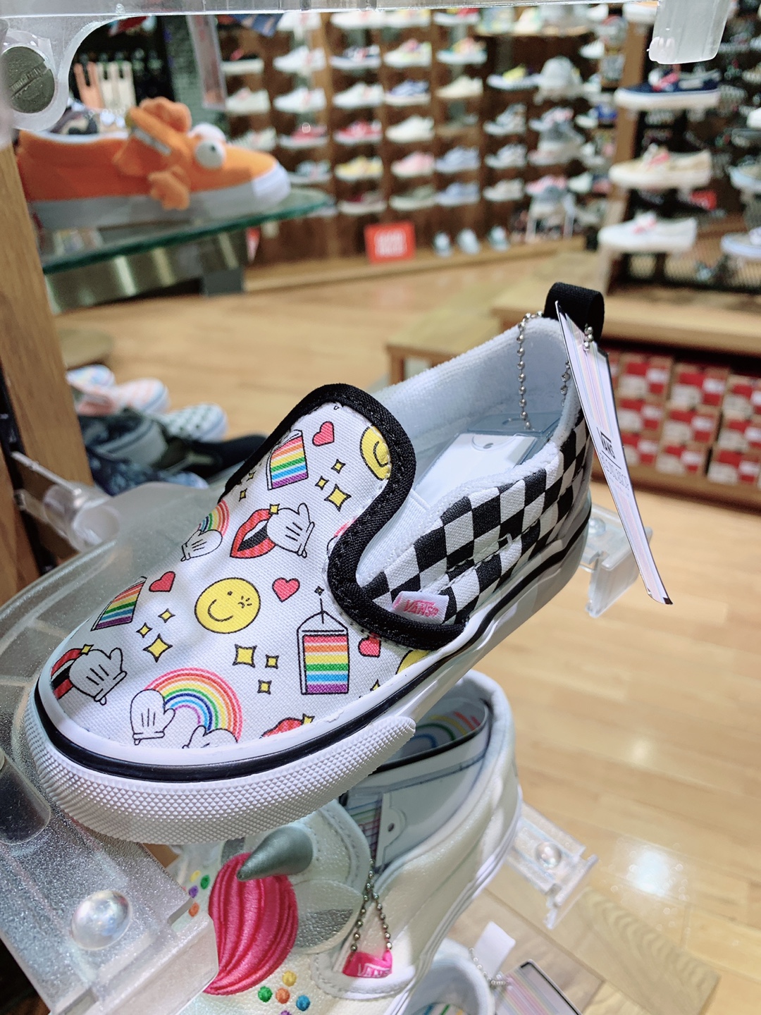 반스_키즈 Vans X Flour Shop 아이콘 체커보드 Slip-On 슬립온 thumbnail