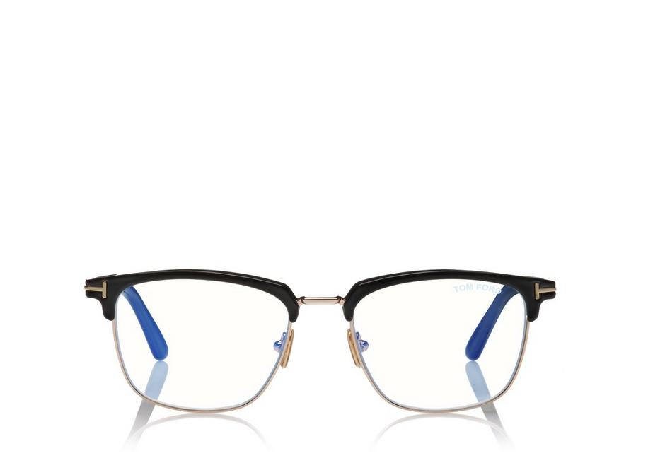 톰포드_BLUE BLOCK RECTANGULAR MAGNETIC BRIDGE OPTICAL